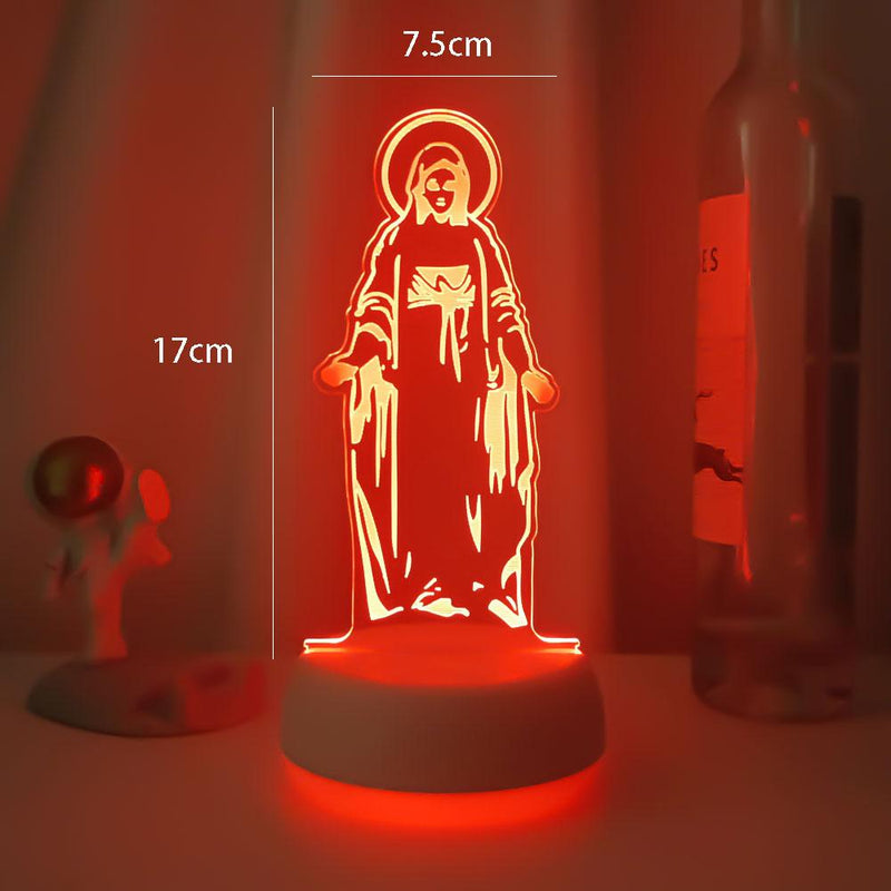 Luminária 7 cores de Nossa Senhora das Graças - Virgem Maria - Embelezzar